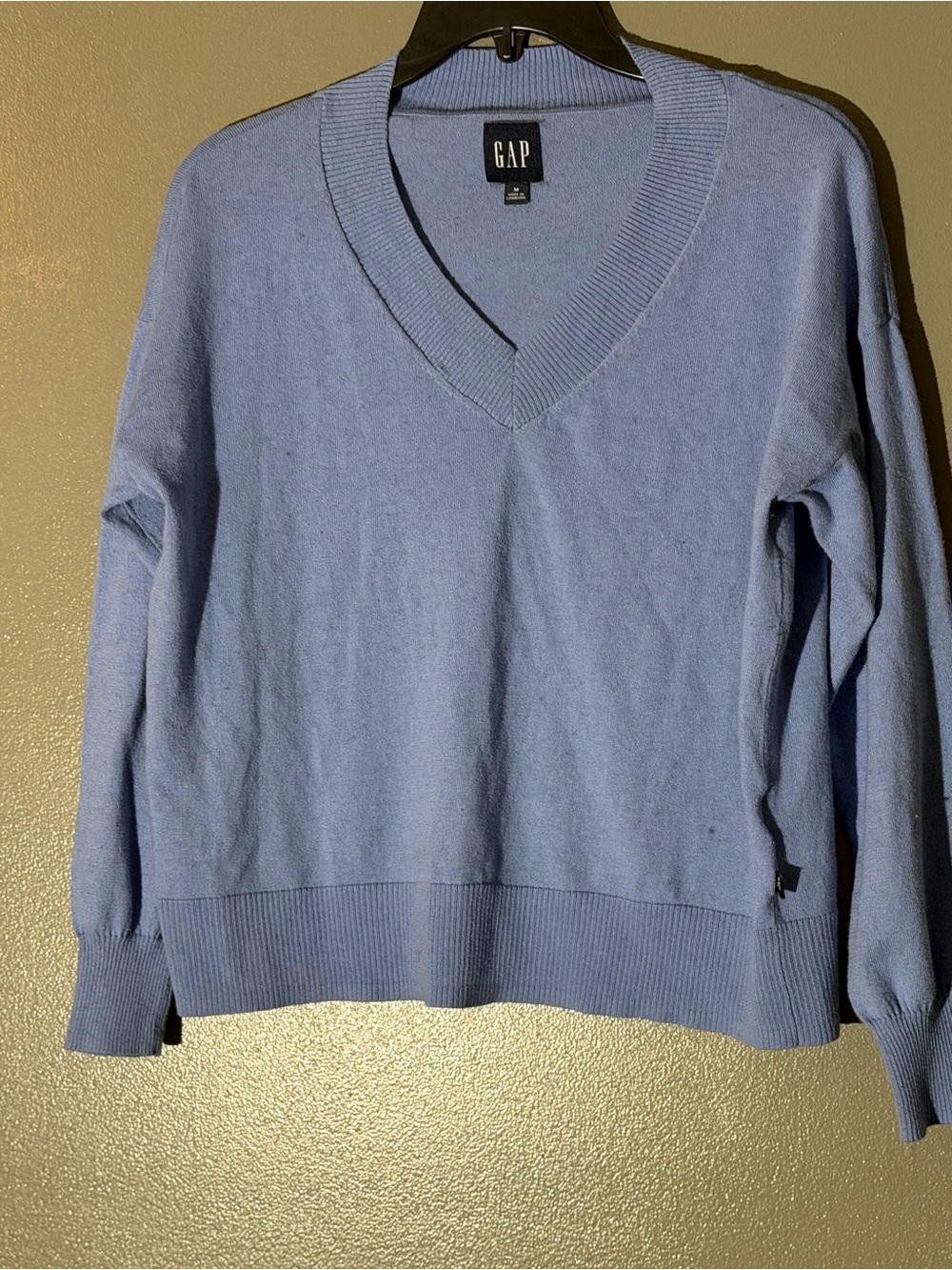 GAP Light Blue V-Neck Women's Sweater